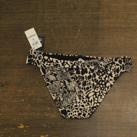 NWT Bar III Printed Side-Tab Hipster Bikini Bottom MBPM25501 Black Multi M - Picture 4 of 6